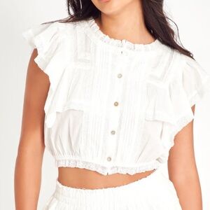 Loveshackfancy white blouse